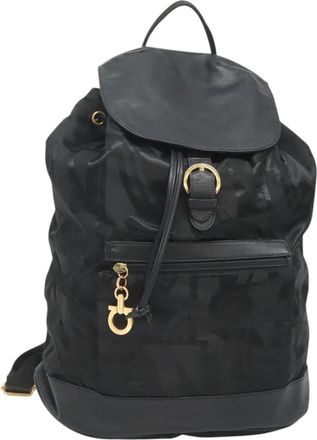 Ferragamo Vintage Gancini Backpack Nylon Nylon Backpack Bag (Pre-Owned)