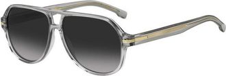 HUGO BOSS Grey Gradient Pilot Mens Sunglasses BOSS 1507/S 0KB7/9O 59