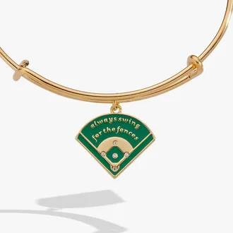 Alex and Ani Always Swing for the Fences Charm Bangle in Gold at Nordstrom