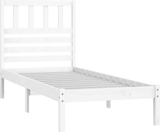 vidaXL Vidaxl - Estructura De Cama Sin Colch&oacute;n Madera Maciza Blanca 75x190 Cm