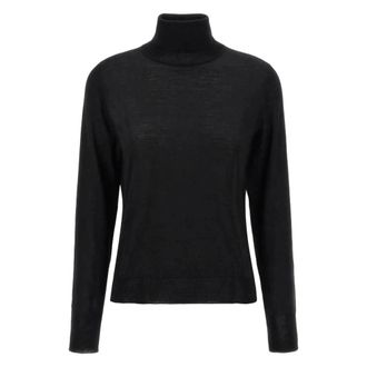 Golden Goose Turtlenecks, female, Black, Size: M Regular Knit Turtle Neck