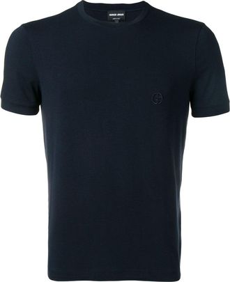 Giorgio Armani T-Shirt Girocollo In Jersey Di Viscosa Stretch-Uomo