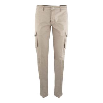 Kiton Straight Trousers, male, Beige, Size: W32 Cargo Pants