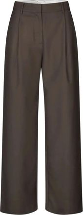 Samsøe & Samsøe Saagneta geplooide broek - Bruin