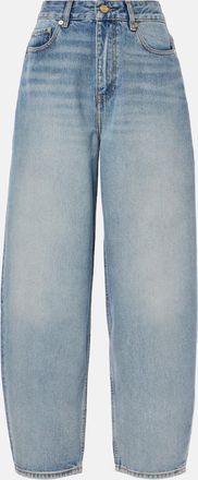 Ganni High-rise barrel-leg jeans