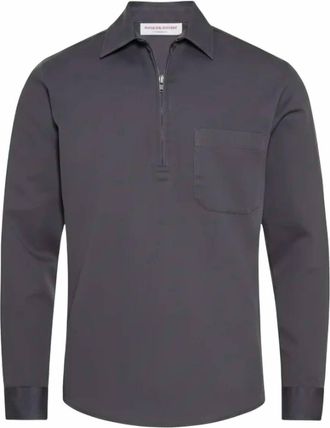 Orlebar Brown Mens Hopkin Long Sleeve Tops In Washed Ink