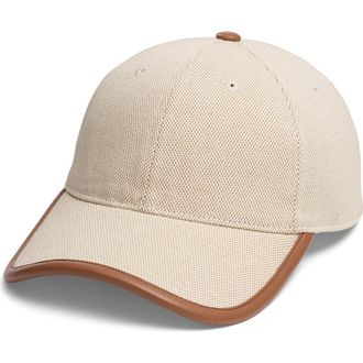 Rag & Bone Harlow Pinstripe Baseball Cap in Natural Cream Vintage at Nordstrom
