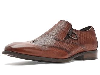 Stacy Adams Lockwood Wingtip Ornament Slip-On Loafer Mens Shoes Cognac : 10.5 M, Leather