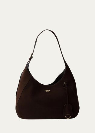 Prada Boogie Suede Hobo Bag