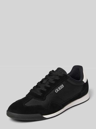 Guess Sneaker aus Leder-Textil-Mix Modell DREAN in Black, Gr&ouml;&szlig;e 40