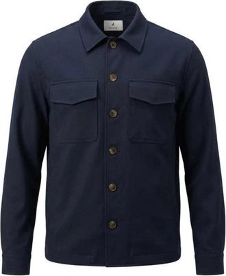 Myths Overshirt - Heren - Zomerjassen - Blauw - M - Wol - Jassen