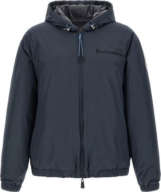 Moncler Blue Solid Hood Jacket