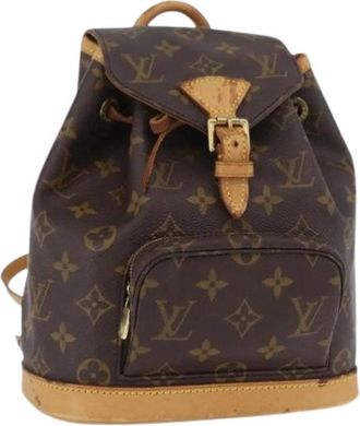 Louis Vuitton Pre-owned Backpacks, female, Brown, Size: ONE SIZE Pre-owned Montsouris Mini Backpack