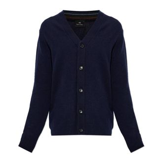 Paul Smith C&aacute;rdigan de Lana Merino - Knitwear - Hombre - Azul - 2XL