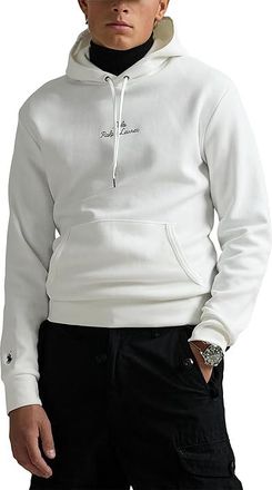 Polo Ralph Lauren Logo Double-Knit Hoodie Mens Clothing White 1 : 2XL, Polyester/Cotton