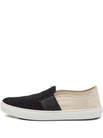 Chanel tweed slip-on sneakers - Black