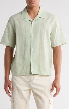 PacSun Oversize Pointelle Camp Shirt in Green at Nordstrom Rack, Size Small