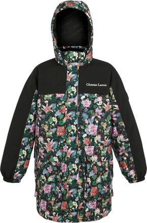 Regatta Womens/Ladies Christian Lacroix Cailar Floral Longline Waterproof Jacket (12 UK) (Black)