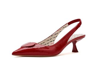 Kate Spade New York Lover Slingback Kitten Heel Womens Shoes Dark Scarlet : 10.5 M, Leather