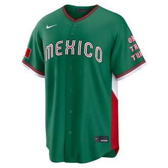 Nike Mexico National Baseball Team 2026 World Baseball Classic Born x Raised Nike Mens Stadium Jersey in Green | RE260KZ4W8B-D4E
