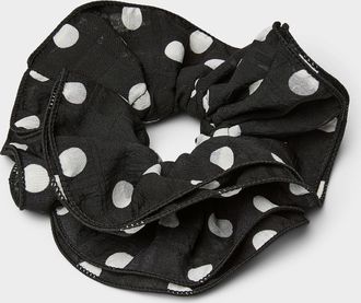 Simons Womens Contrast-dot large double scrunchie