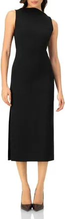 Ivonne Sleeveless Midi Dress with Side Slit in Black at Nordstrom, Size 6