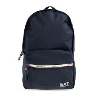 Emporio Armani Backpacks, unisex, Blue, Size: ONE SIZE Logo Backpack