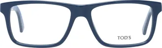 Tod's TO-1035267-1-FBB-65 Plastic Rectangle Eyeglasses - Blue