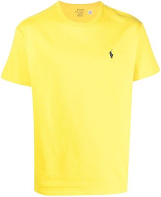 Polo Ralph Lauren embroidered-logo cotton T-shirt - men - Cotton - M - Yellow