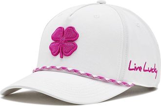 Black Clover Classic Rope 10 Adjustable Hat Baseball Caps White/Pink, Polyester/Spandex