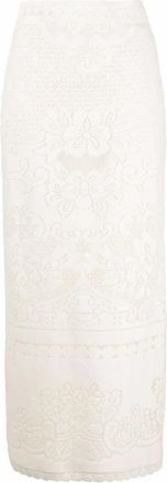 Valentino Garavani High-Waisted Heavy Lace Skirt