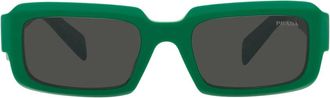 Prada Rechthoekige Zonnebril - unisex - Zonnebrillen - Groen - 54 MM - Accessoires