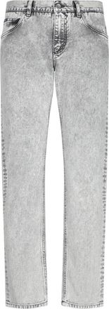 Dolce & Gabbana Grijze Slim Fit Jeans - Heren - Slim Fit Jeans - Grijs - 3XL - Denim - Jeans