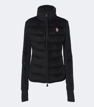Moncler Down-paneled teddy cardigan