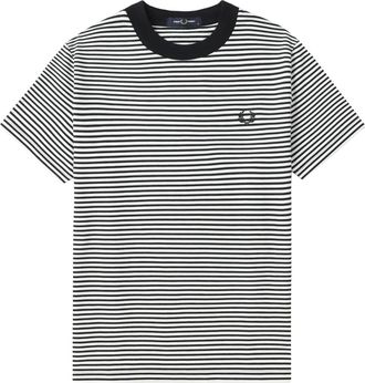 Fred Perry T-shirt in cotone a righe - Blu