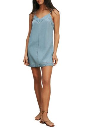 Veronica Beard Chapmond Sleeveless Denim Minidress in Big Splash at Nordstrom, Size 14