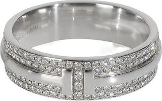 Tiffany & Co. Tiffany T Wide 18K Gold 0.57 ct. tw. Diamond Ring (Authentic Pre-Loved)