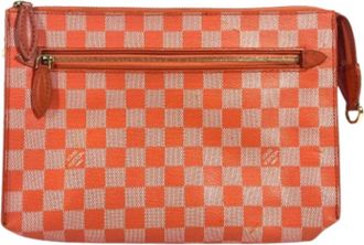 Louis Vuitton Tweedehands Canvas Louis Vuitton tassen - Dames - Vintage Clutch - Oranje - ONE Size - Vintage