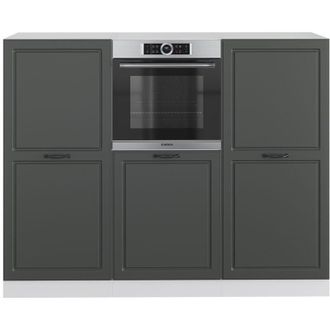 Vicco Bloque De Cocina R-line, Antracita Casa De Campo/blanco, 180 Cm Sin Encimera