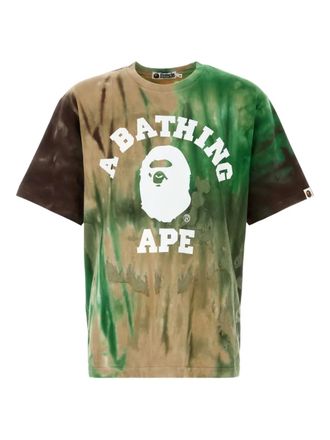 A Bathing Ape crew-neck tie-dye T-shirt - Green