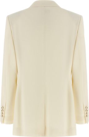 Dolce & Gabbana Womens White Virgin Wool Blazer Clothing