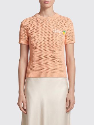 Chlo&eacute; Maglia a maniche corte in cotone con vestibilit&agrave; slim e logo ricamato