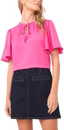 Vince Camuto Tie Neck Top in Raspberry Sorbet at Nordstrom, Size X-Small