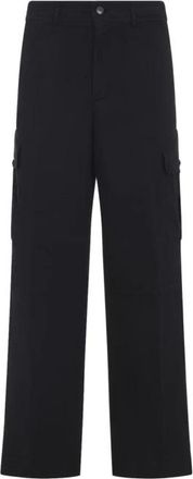 Dries Van Noten Wide-Leg Cargo Pants - Heren - Wijde Broeken - Zwart - XL - Broeken