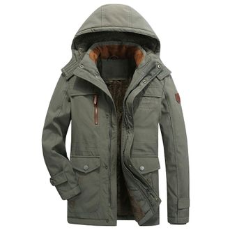 Generic Winter Jackets For Men Uk: Fleece Coats Warm Windbreaker Snowboarding With Hood Winter Coat Zip Up Loose Ski Jacket Mens Cotton Padded Jacket Puffy To
