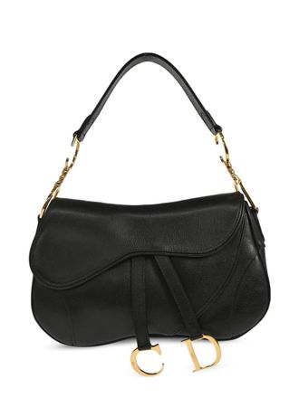 Dior 2001 Double Saddle handbag - women - Calf Leather - One Size - Black