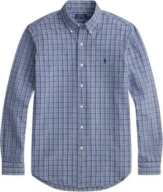 Polo Ralph Lauren Custom Fit Brushed Oxford Shirt - Heren - Casual Overhemden - Blauw - S - Katoen - Overhemden