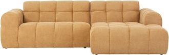 Concept Usine Sof&aacute; esquinero Cloud 3/4 plazas en terciopelo mostaza