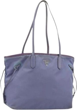 Prada Pre-owned Vintage Tote Bag - Dames - Vintage Shopper - Paars - ONE Size - Leer - Vintage