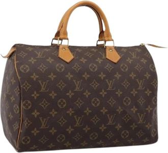 Louis Vuitton Pre-owned Speedy 35 Hand Bag - Dames - Vintage Handtas - Bruin - ONE Size - Leer - Vintage